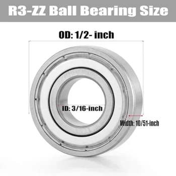 R3-Zz RS Bearing 4.763x12.7x3.97mm High-Performance Miniature Ball Bearing
