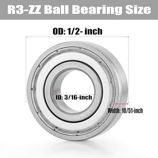 R3-Zz RS Bearing 4.763x12.7x3.97mm High-Performance Miniature Ball Bearing