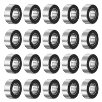 Zju 10PCS Mr84-2RS Deep Groove Ball Bearings 4X8X2mm Chrome Steel Miniature Bearing Double Sealed Precision Bearings, P6 (ABEC 3)