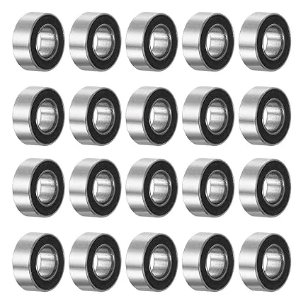 Zju 10PCS Mr84-2RS Deep Groove Ball Bearings 4X8X2mm Chrome Steel Miniature Bearing Double Sealed Precision Bearings, P6 (ABEC 3)