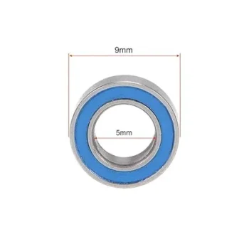 Zju Brand 10 PCS Mr95-2RS Bearings 5X9X3mm, Double Rubber Seals and Pre-Lubricated, Deep Groove Ball Bearing.